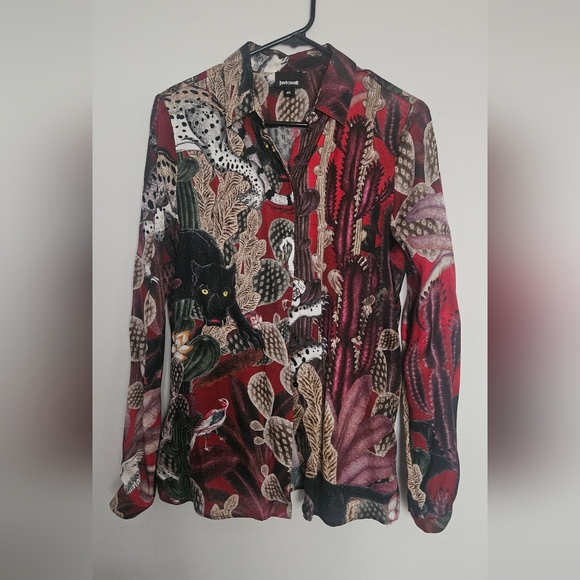 Cavalli - burgundy shirt - Picture 1 of 5